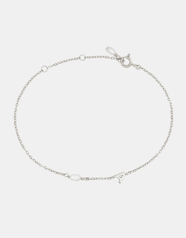 SAINT VALENTINE - Pearl Letter Bracelet - Silver