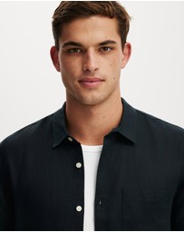 Cotton On - Relaxed Linen Short Sleeve Shirt