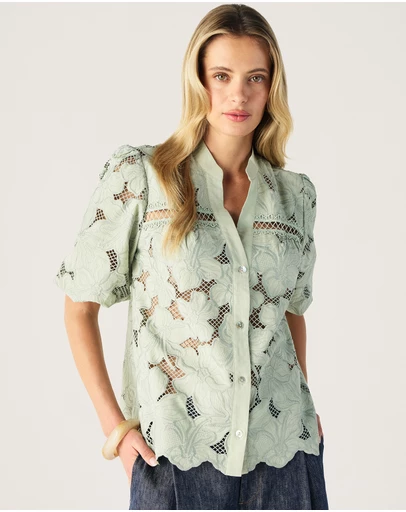 MOS The Label - Whisper Embroidery Blouse
