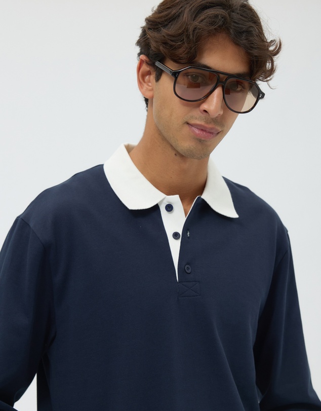 AERE - Classic Contrast Rugby Polo