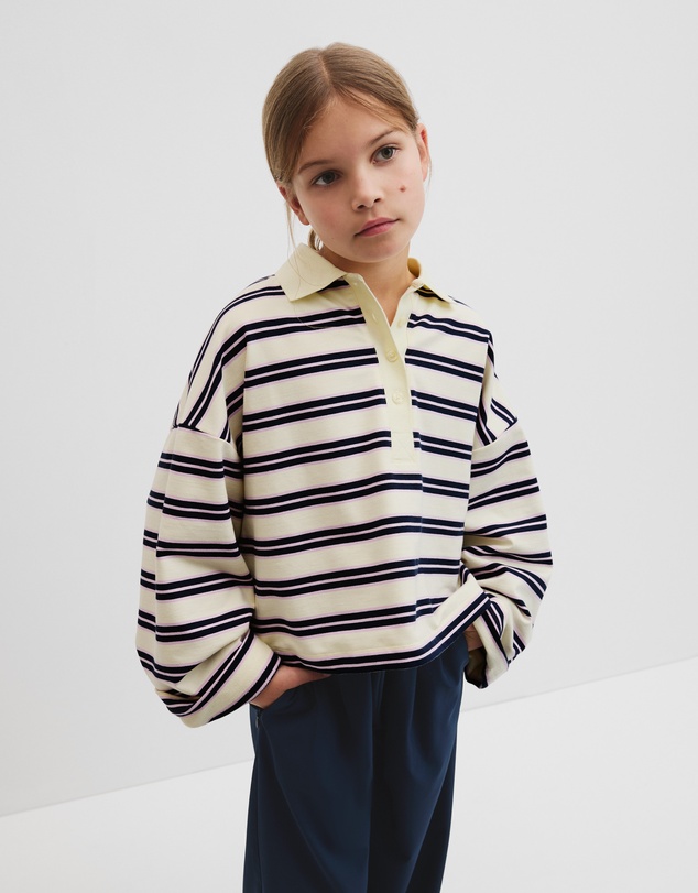 Country Road - Teen Organically Grown Cotton Long Sleeve Stripe Rugby Top