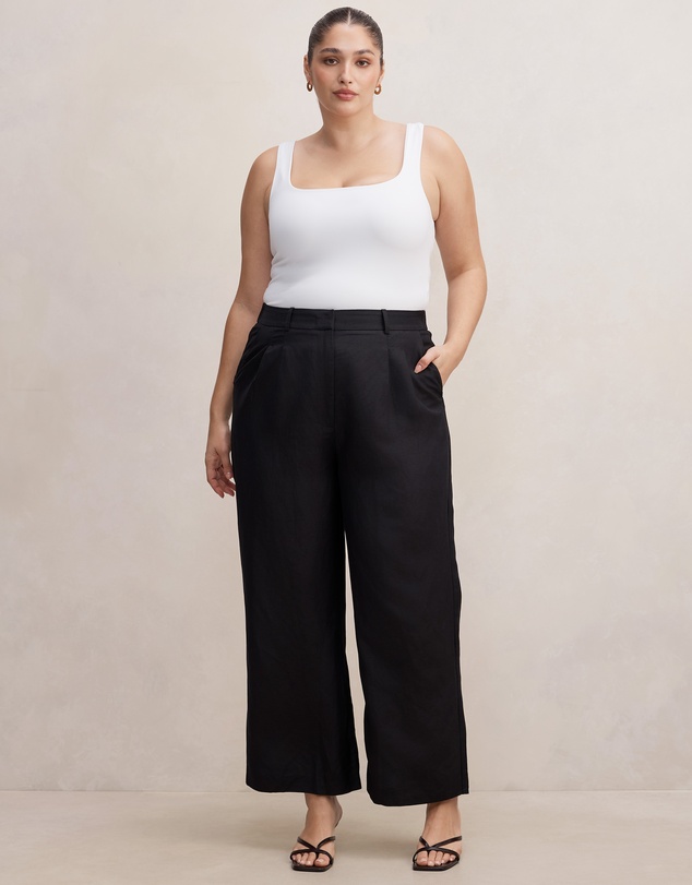 Forever New Curve - Eva Curve Linen Wide Leg Pants