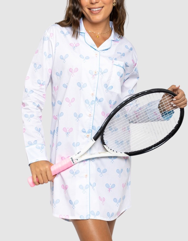 Sant And Abel - Women's Tennis Bows Night Shirt