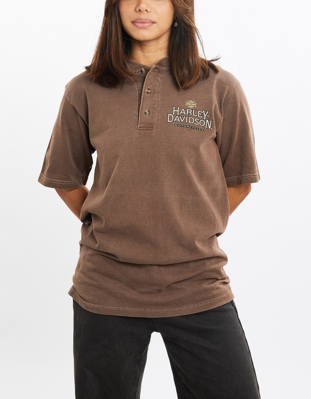 Vintage by The Real Deal - Pre Loved - Vintage Harley Davidson Henley Tee
