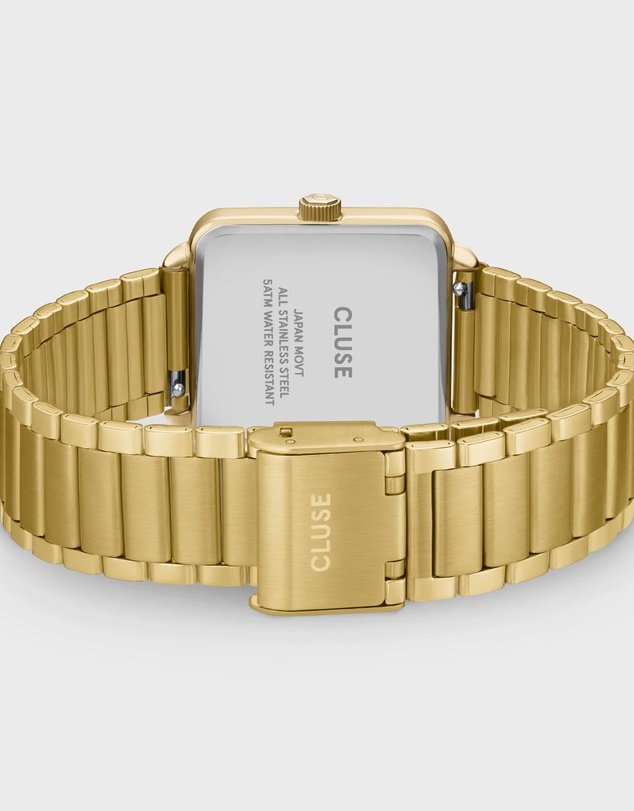 Cluse - La Tétragone Watch Steel, Wine stones, Gold Colour