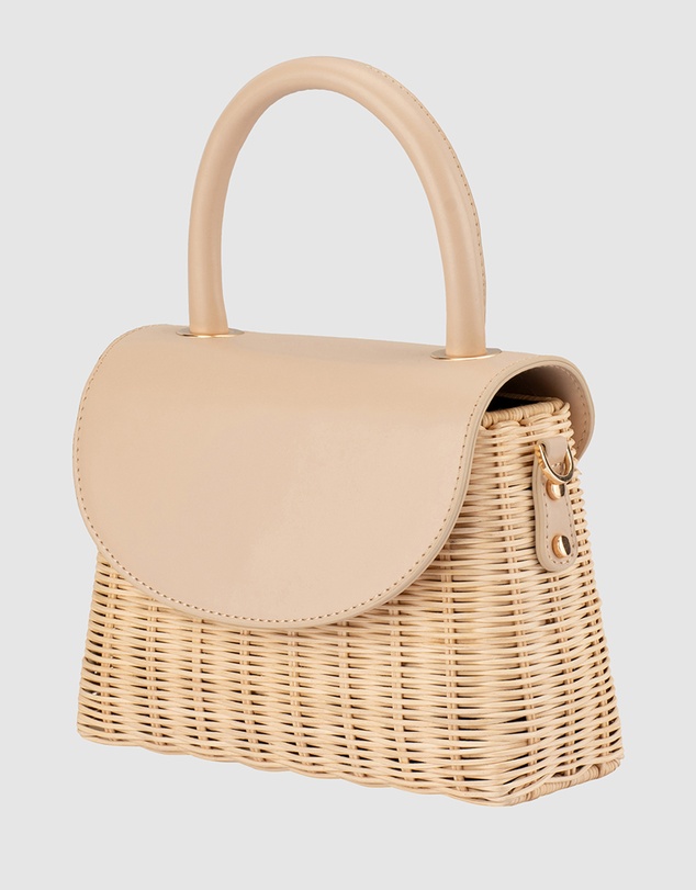 Olga Berg - Elle Wicker Top Handle