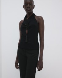 M.N.G - Halter-Neck Lyocell Top