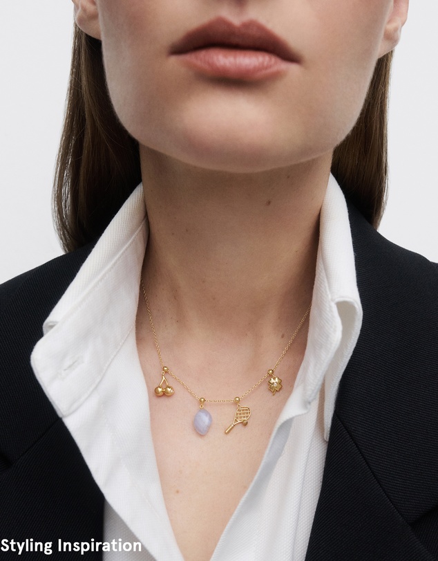 PDPAOLA - Serenity Blue Agate Charm Necklace