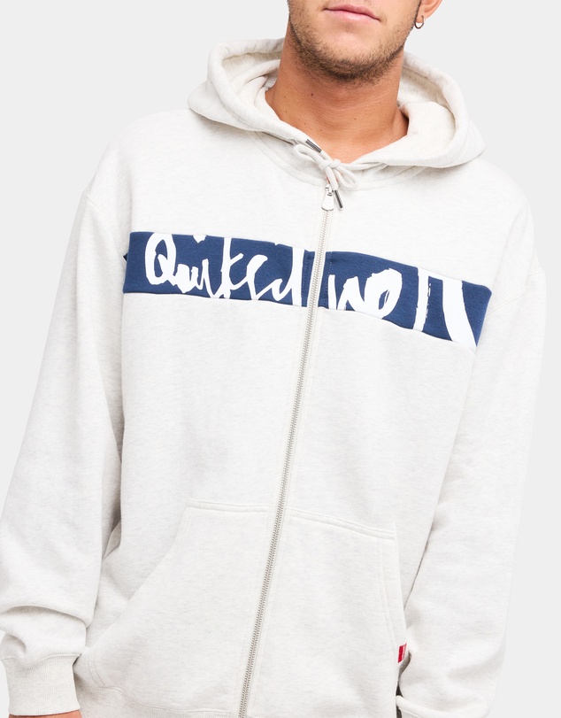 Quiksilver - Mens Impaired Panel Zip Up Hoodie