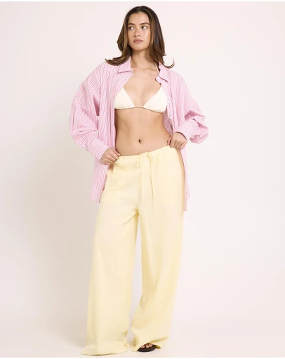 Subtitled - Hideaway Linen Wide Leg Pants