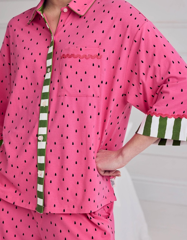Chelsea Peers - Organic Cotton Flared Long Pyjama Set
