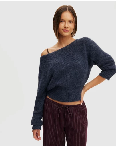 Cotton On Body - Fluffy Off The Shoulder Knit Jumper