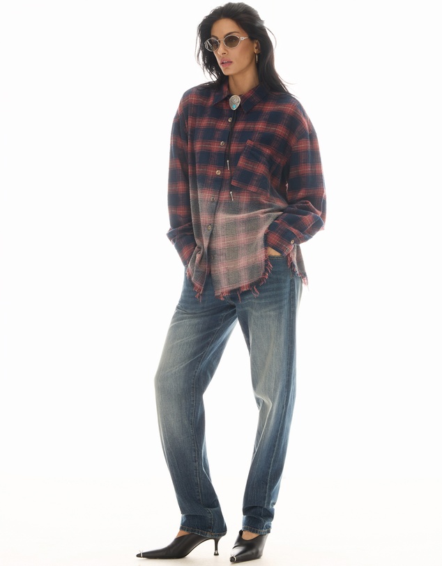 THE TALES - Cutaway Bleached Flannel Shirt