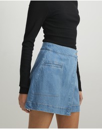 AERE - Remi Denim Wrap Skirt