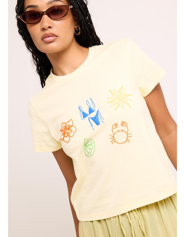 Subtitled - Vacation Beaded Baby Tee