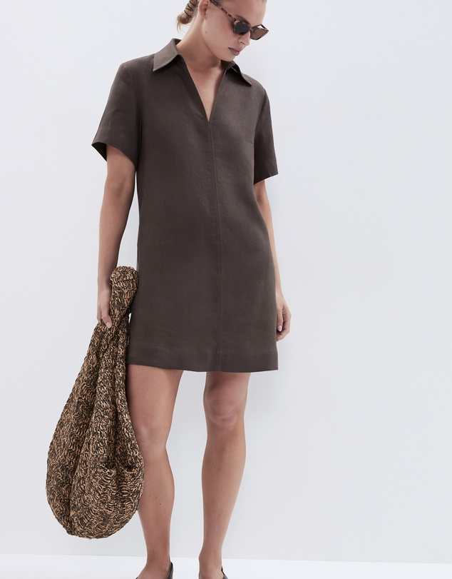 UNISON - Collared Linen Dress