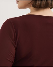 Atmos&Here Curvy - Cleo Mesh Long Sleeve Top