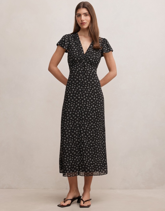 Forever New - Ardelia Flutter Sleeves Midi Dress