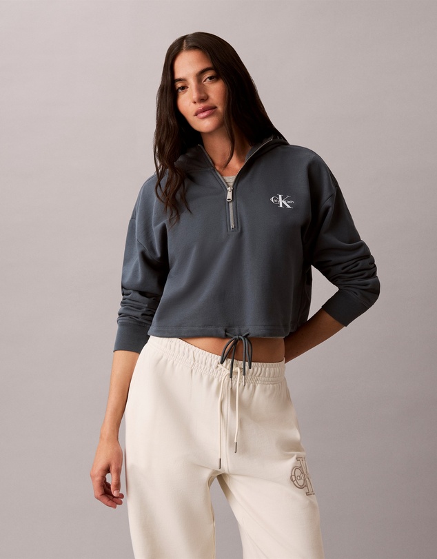 Calvin Klein Jeans - Monologo Terry Cropped Hoodie