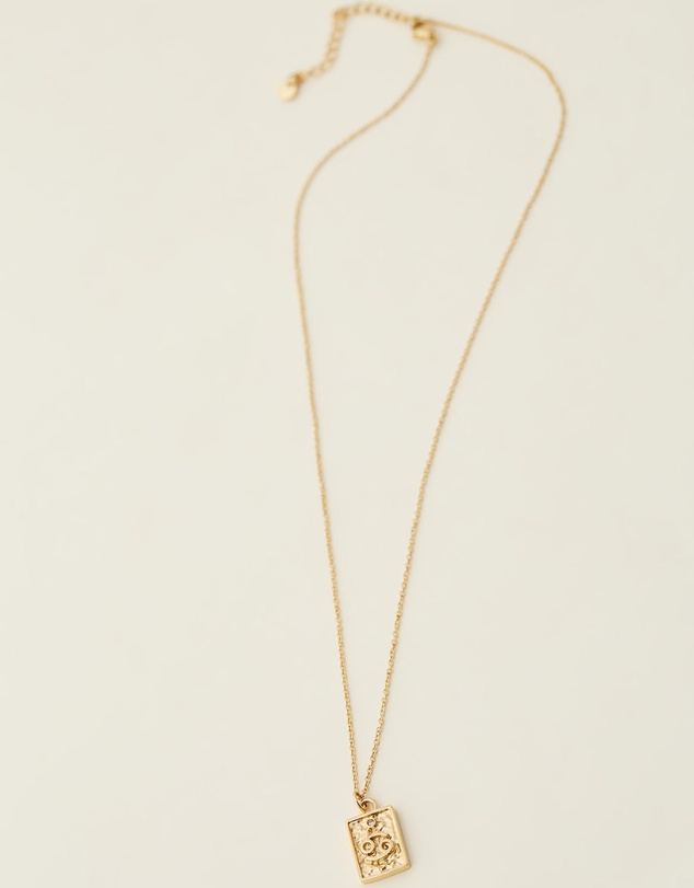 Carly Paiker - Cancer Star Sign Zodiac Tag Necklace