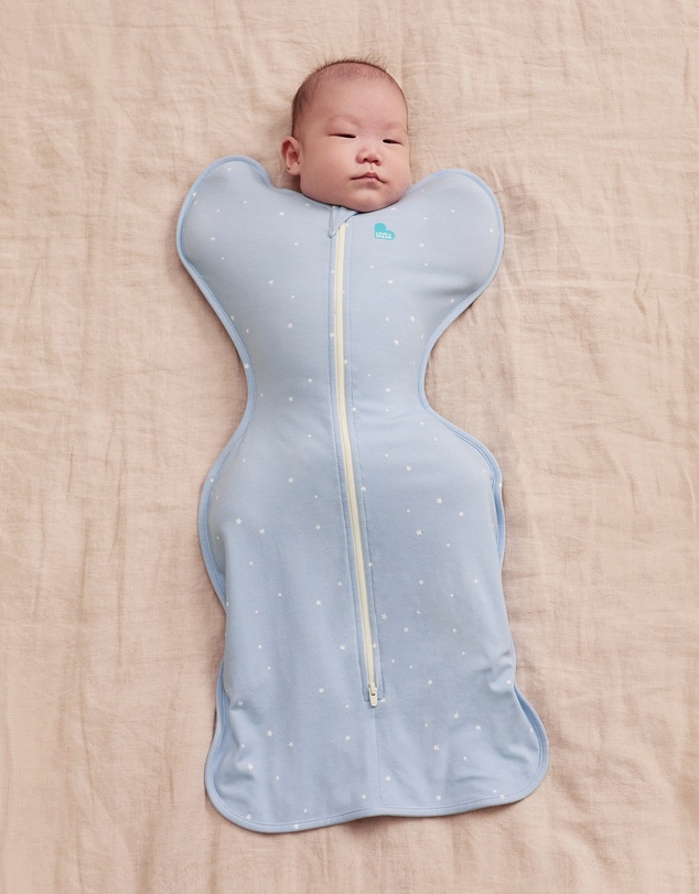 Love to Dream - Swaddle Up™ 1.0 TOG Cotton Powder Blue Twinkle