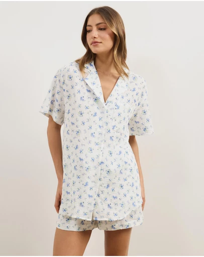 Atmos&Here - Mae Short Sleeve Shirt & Shorts PJ Set