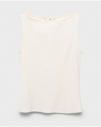 M.N.G - Boat Neck Strapless Top