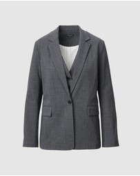 rag & bone - Jennifer Striped Combo Blazer