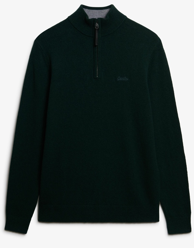 Superdry - Wool Blend Half Zip Slim Fit Jumper