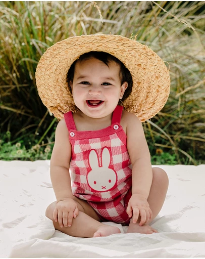 Kynd Baby - Miffy Knit Romper in Cherry