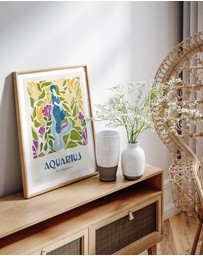 Olive et Oriel - Aquarius - Illustrated Star Sign Art Print
