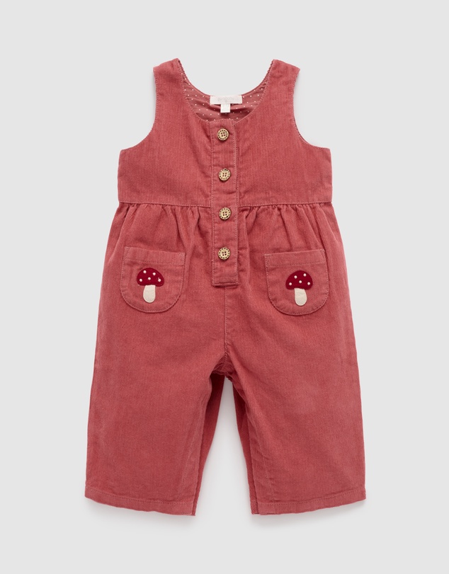 Purebaby - Toadstool Corduroy Overalls -Kids-Babies