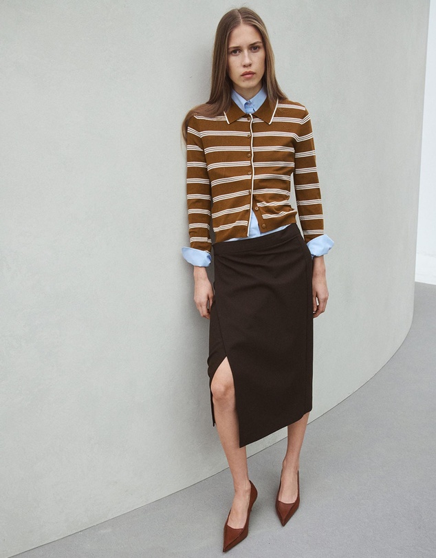 M.N.G - Cardigan With Shirt Collar