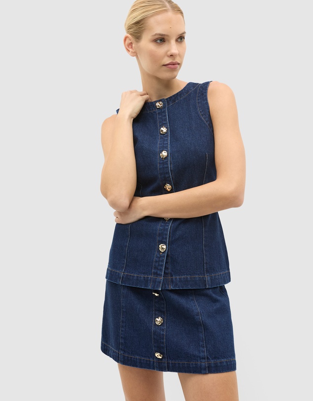Seed Heritage - Denim Longline Vest