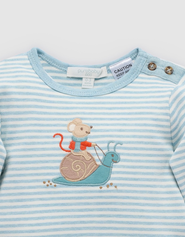 Purebaby - Thick Applique Bodysuit -Kids-Babies