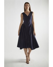Glamorous - V neck panelled midi dress