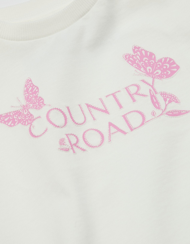 Country Road - Short Sleeve Print Applique T-shirt