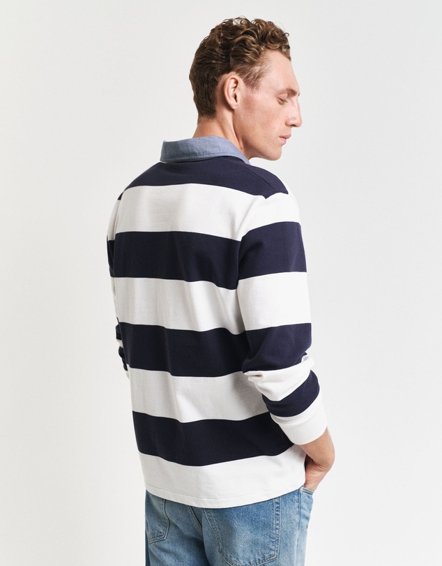 Gant - Chambray Collar Striped Heavy Rugger