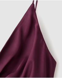 M.N.G - V-Neck Satin Dress