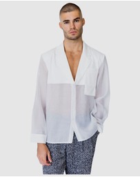 Justin Cassin - Isaiah Collared Sheer Shirt