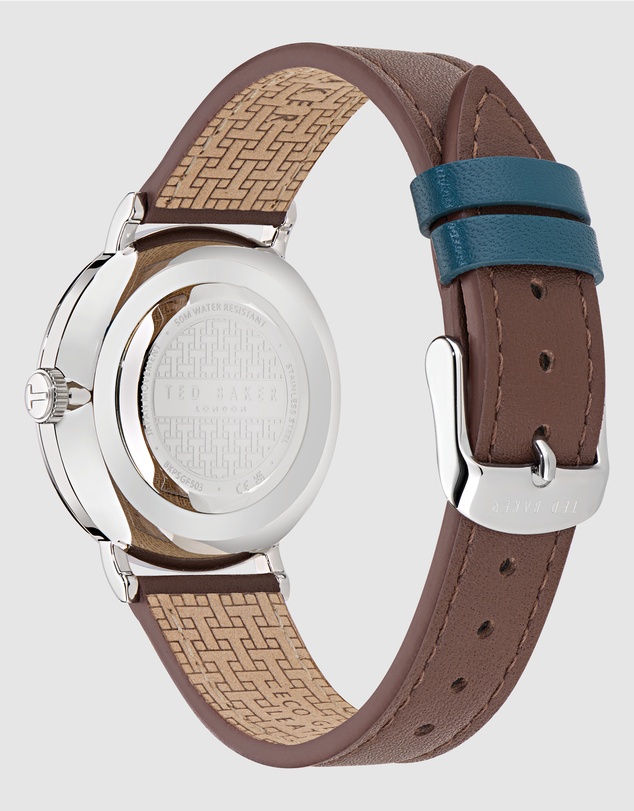 Ted Baker - Staciie Gents Stainless Steel Brown Leather Watch