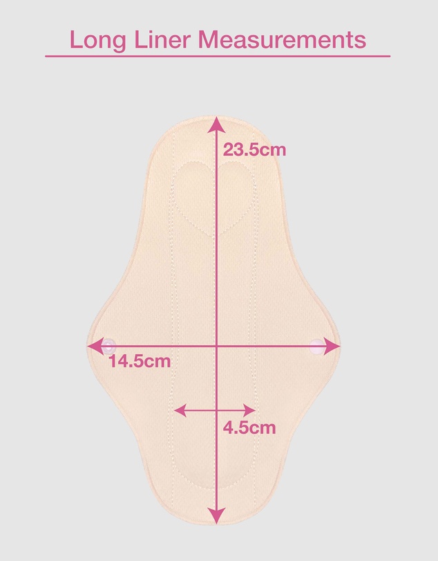 B Free Intimate Apparel - Ultra Thin Long Reusable Panty Liner With Wings - 10 Pack