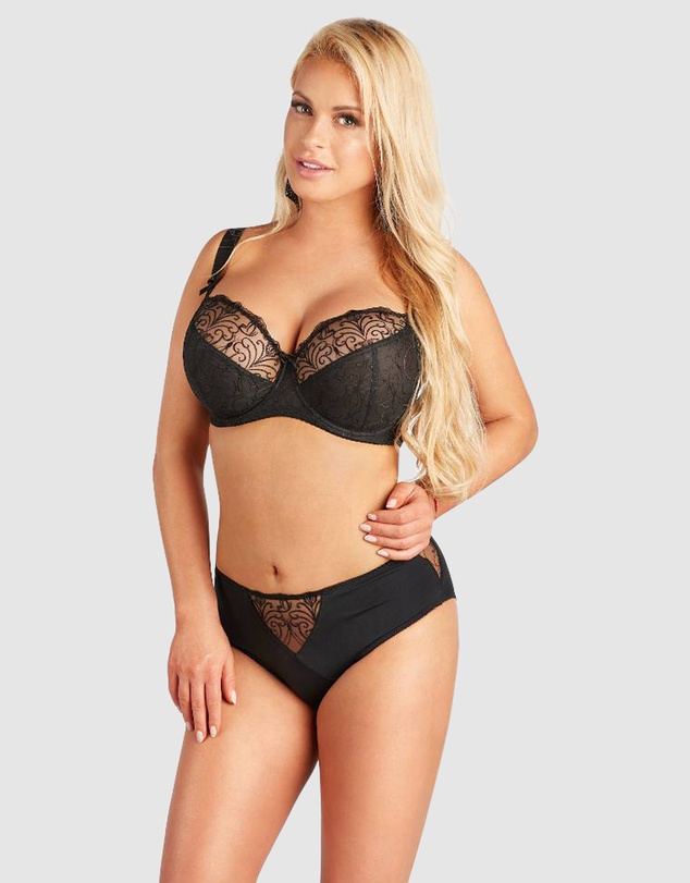 Nessa - Sonata High Waist Full Cut Brief with Embroidery