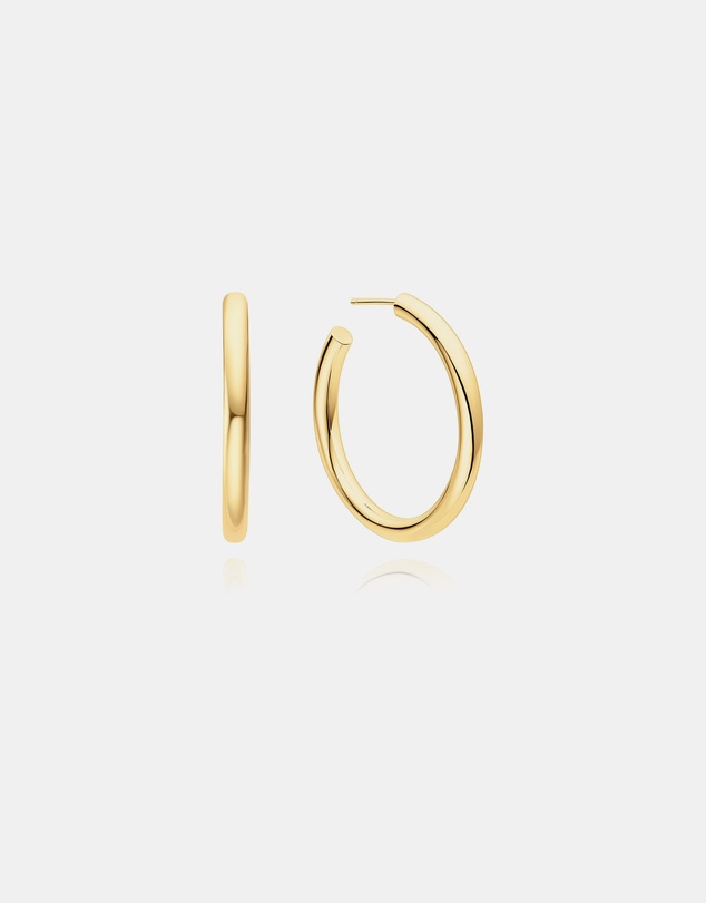 Ania Haie - Ania Haie Gold Classic Tube Large Hoop Earrings