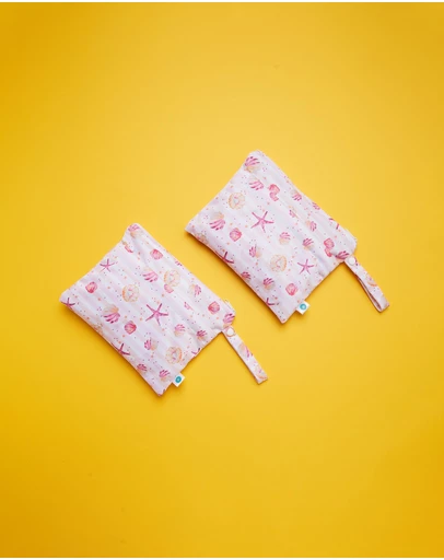itti bitti - Small Double Pocket Wetbag Pack - Seashells