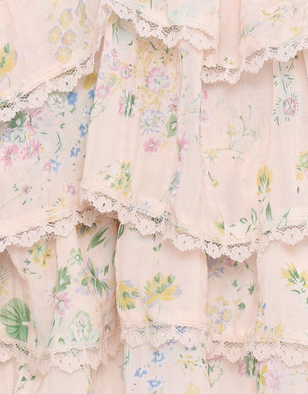Petal & Pup - Yana Ruffle Top - Pastel Pink Floral