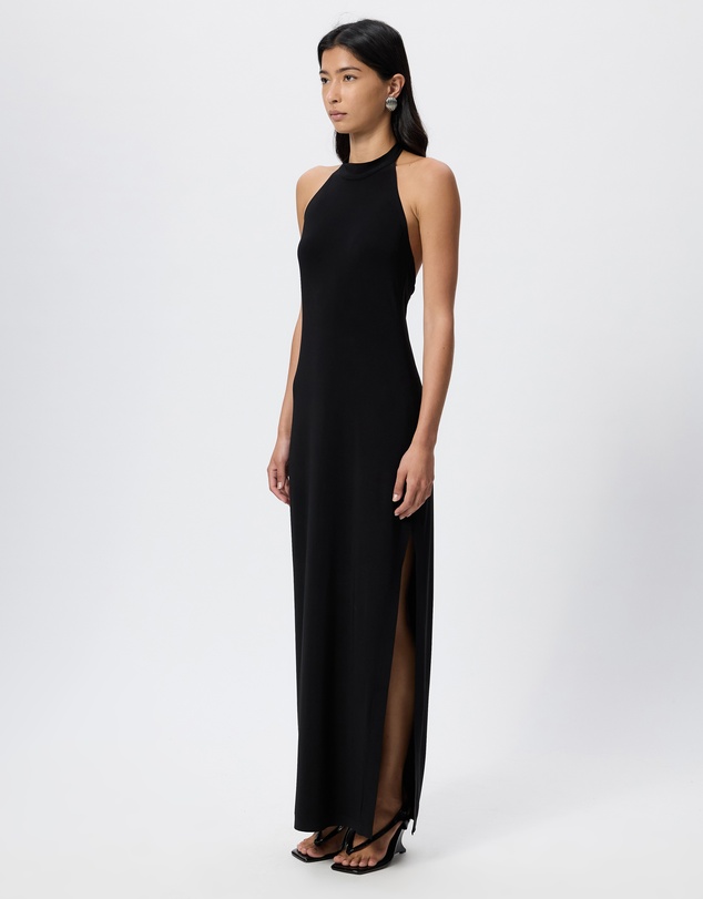 Norma Kamali - Halter Long Dress With Side Slit