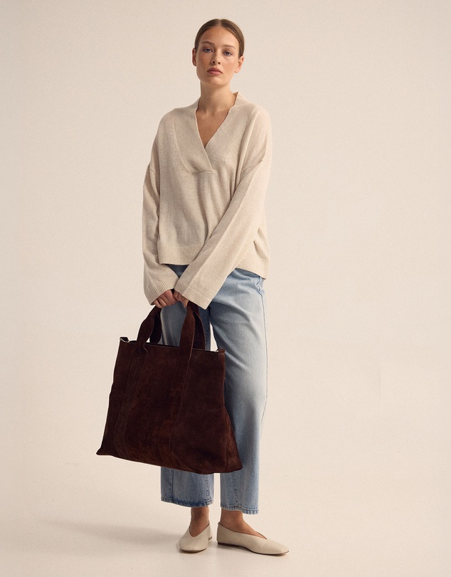 Oxford - Camille V-Neck Wool Blend Knit