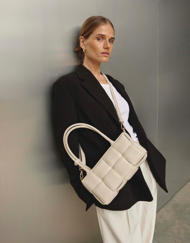 VESTIRSI - Margot Ivory Woven Baguette
