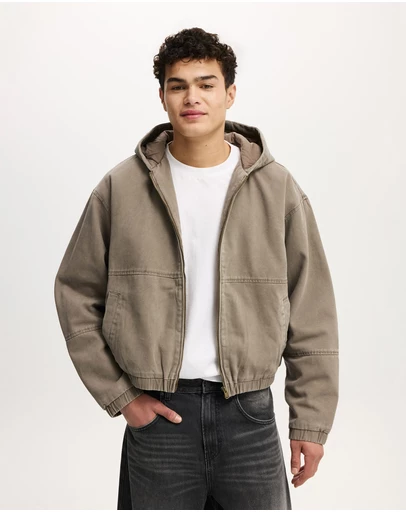 Cotton On - Cropped Hooded Bomber